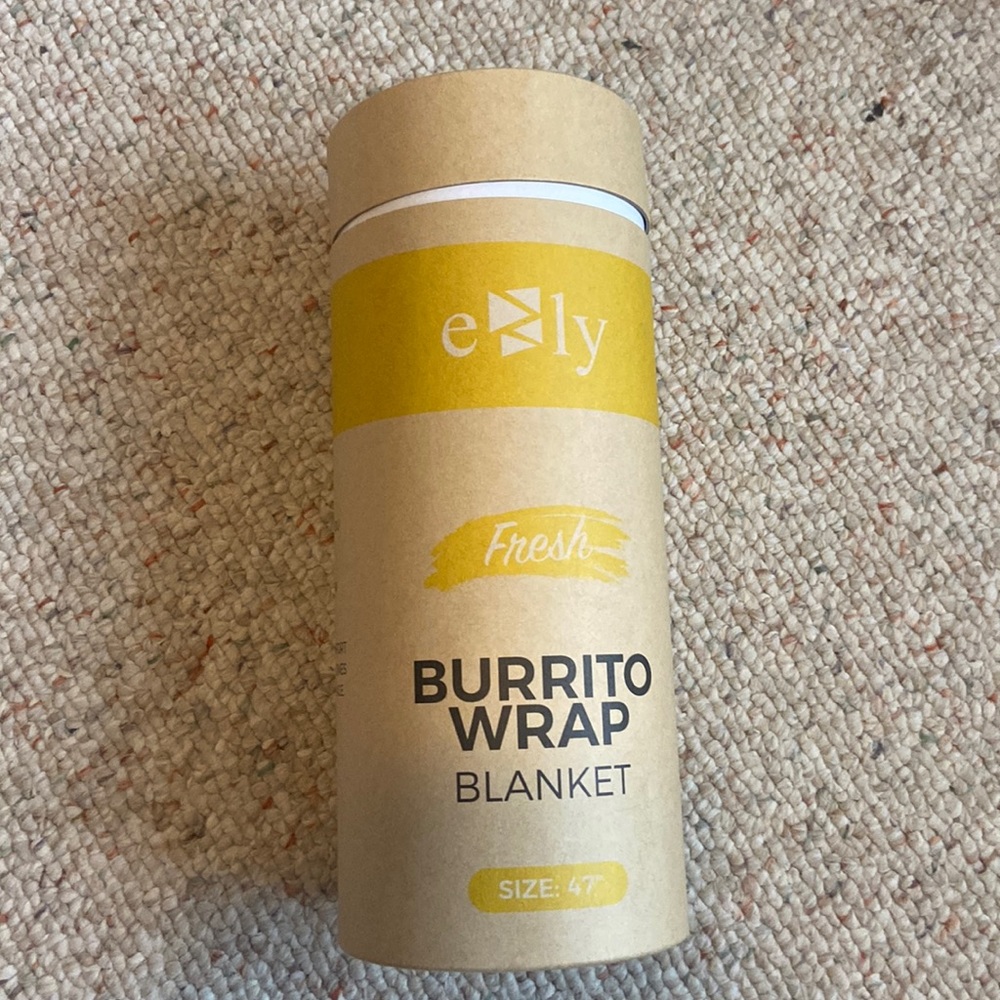 Never opened burrito blanket given as a gift still in plastic